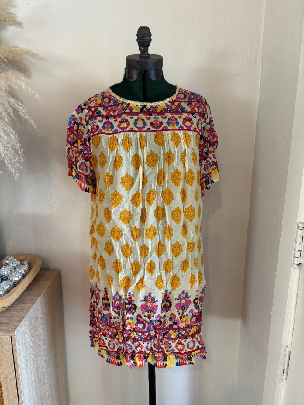 Embroidered beaded Anthropologie dress